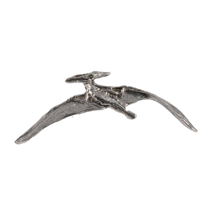Creative Pewter Designs - Vendita all'ingrosso Spille - Spilla da bavero in peltro con dinosauro volante pterodattilo, A1901