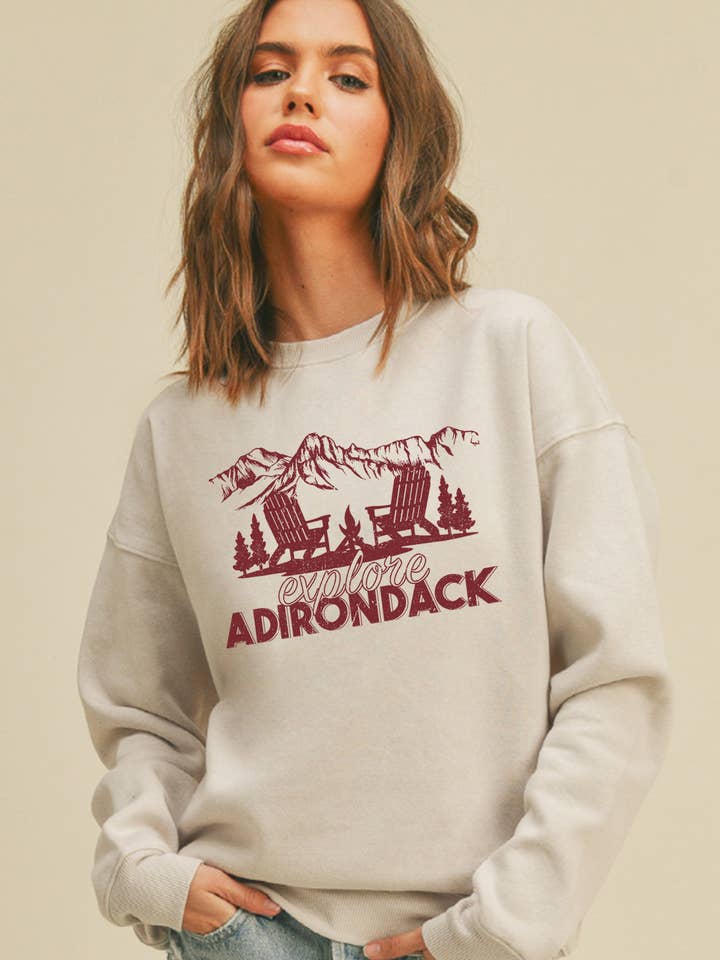 Honestee - Wholesale Graphic Sweatshirt - Women's - Adirondack Explore Graphic Sweatshirt1
