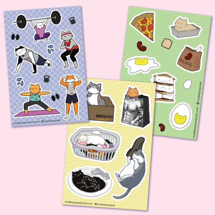 Matte Sticker Sheets for wholesale by Made by Squeak