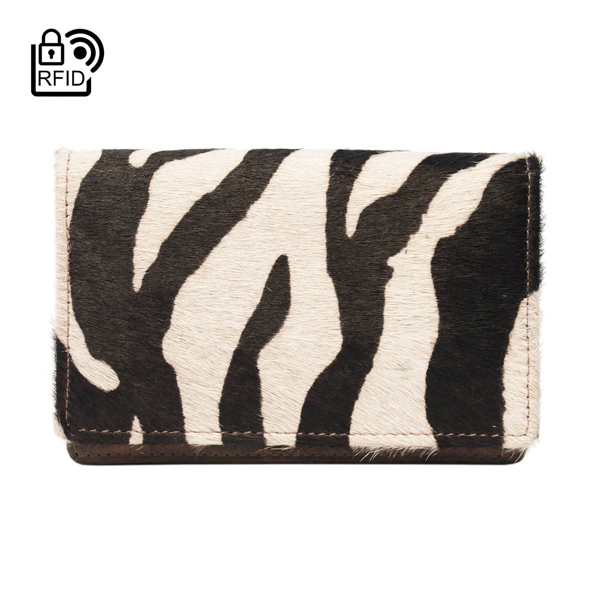 Arrigo - Wholesale Wallet - Women's - Dark Brown Leather Ladies Wallet - Animal Print - Arrigo2