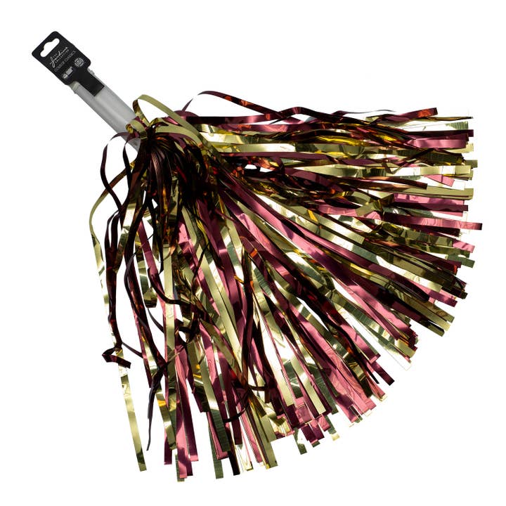 KH Sports Fan - Wholesale Sporting Accessories - Maroon Gold Shimmer Pom Poms School Spirit Tailgate