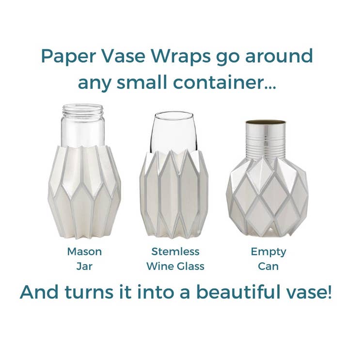 Lucy Grymes Designs – wholesale Vase – Forest Green Paper Vase Wraps | Set of 35