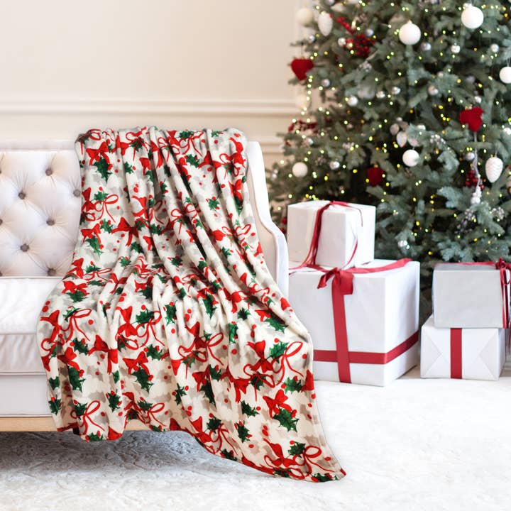 Bed Bath Fashions - Wholesale Throw blanket - Kathy Ireland Christmas Flannel Fleece Plush Throw Blanket18