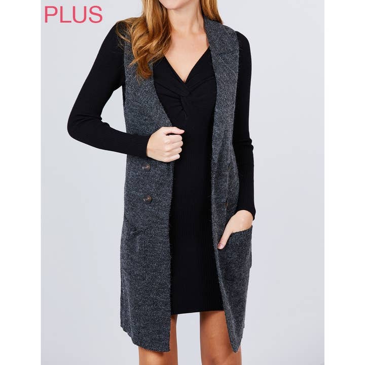 GILET À PULL LONG PLUS pour la vente par Paperdoll