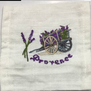 lavender sachet sq cart design for wholesale by les jardins de jaqueline