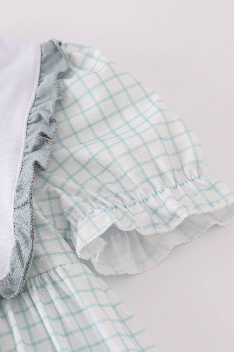 Aspen Rain Boutique – wholesale Klänning – Barn – Blå han är uppstånden broderad klänning2