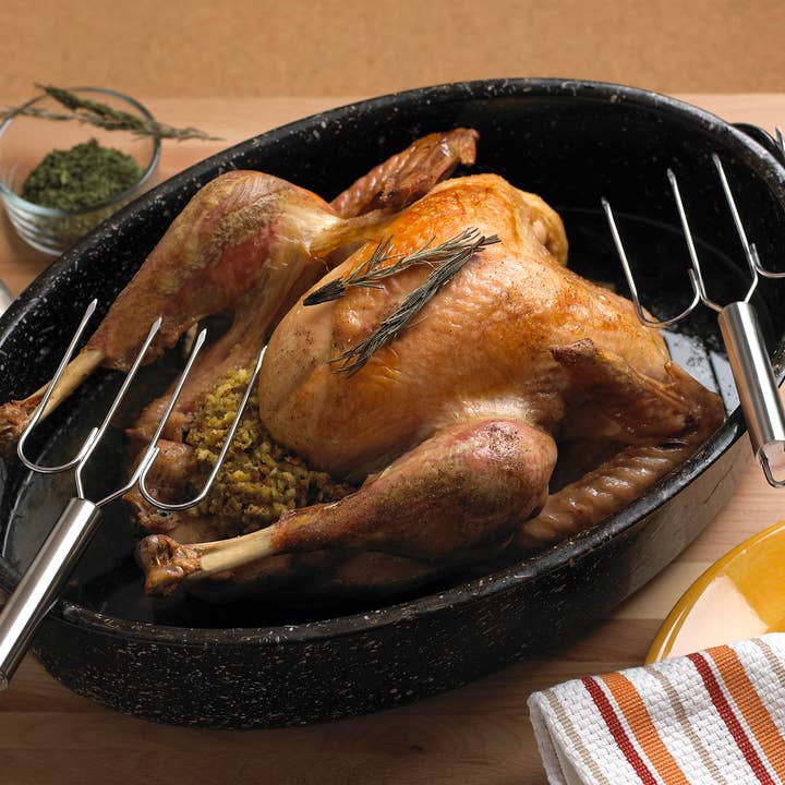 Fox Run Brands - Vente Ustensile/gadget de cuisine - Lève-rôtis Fox Run Poultry, lot de 2, 1,25 x 4 x 9,5 pouces