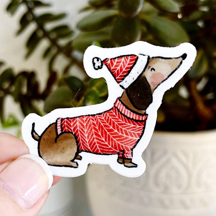 Dachshund Delight Sticker for wholesale by Forest & Fauna Paper Co.