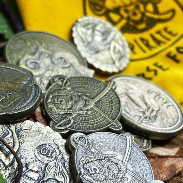 Norse Foundry - Wholesale Keepsake Coin/Token - Adventure Coins – Pirates Metal Coins Set of 10