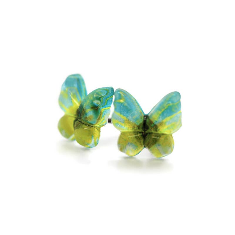 Pretty Smart - Wholesale Stud/Post Earrings - Butterfly Stud  Earrings, 10mm16