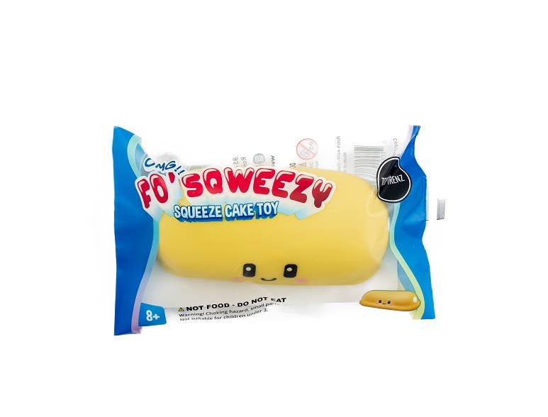 Top Trenz Inc - Wholesale Squishy Toy - Kids & Baby - OMG Fo' Sqweezy Snack Cakes Edition - Yellow Cream Cake1