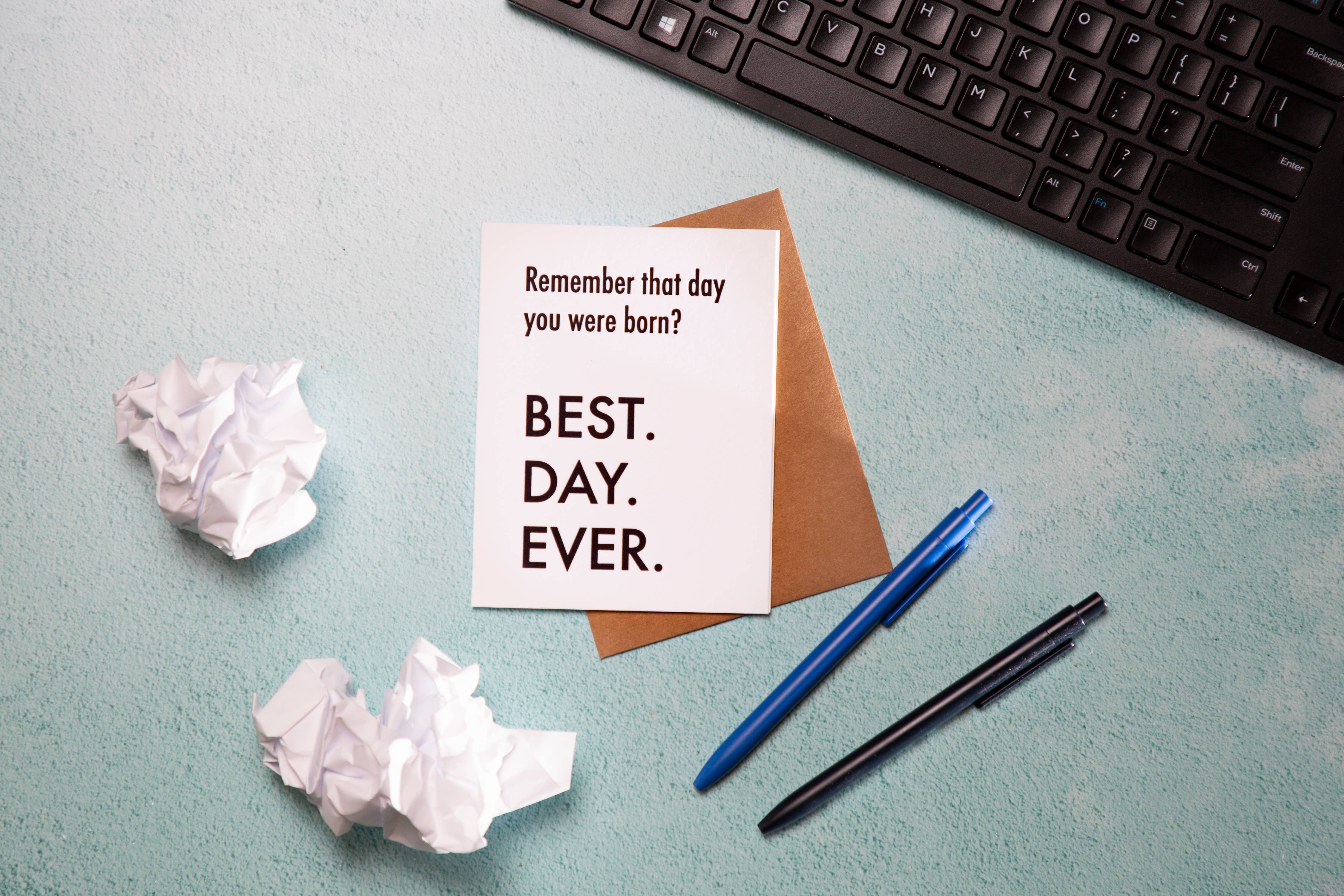 Pretty Alright Goods - Vendita all'ingrosso Biglietti di auguri - Biglietto d'auguri Best Day Ever Born1