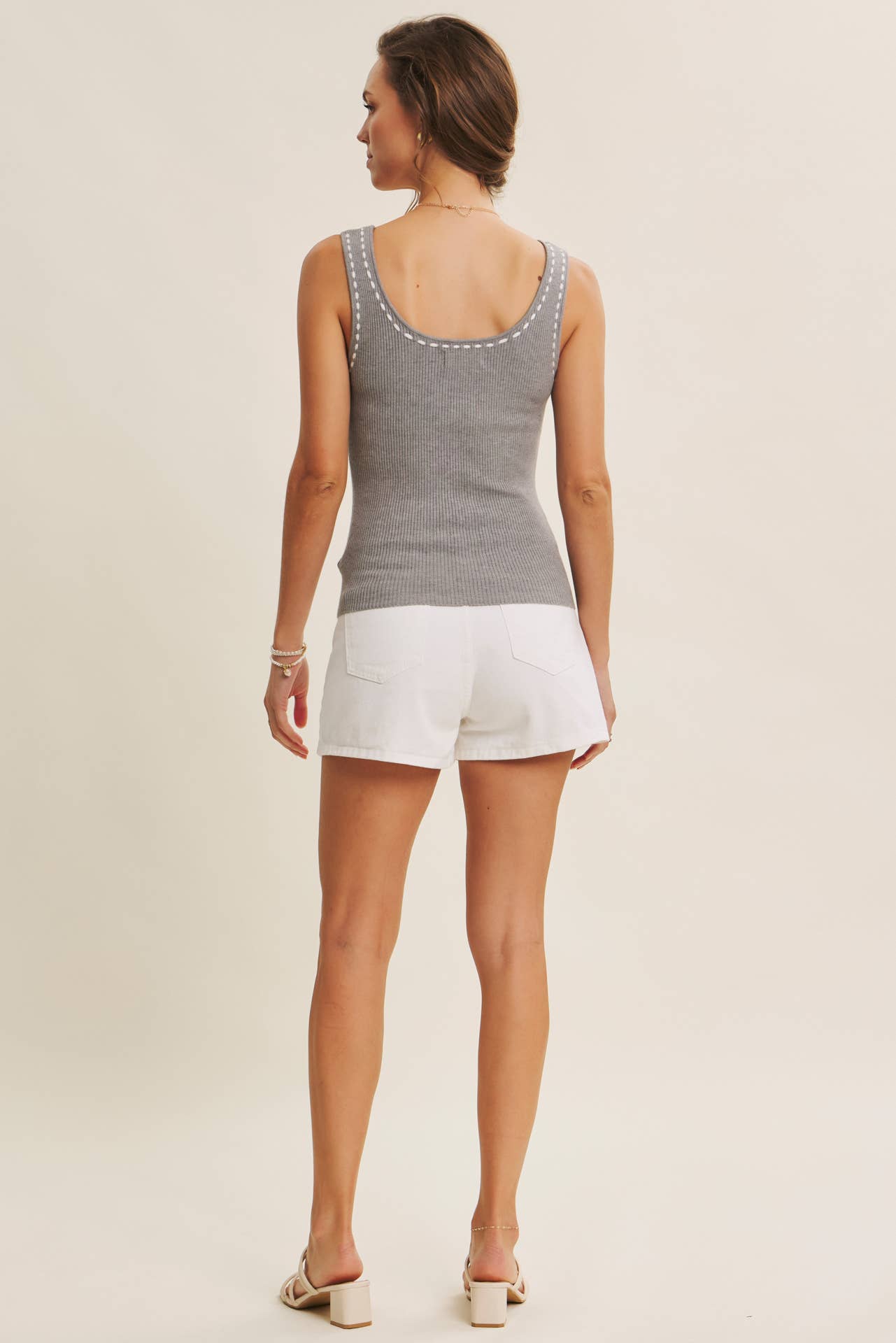 in february - Wholesale Knit Sweater - Women's - EVERYDAY SOFT CONTRAST STITCH LUXE SWEATER TANK39