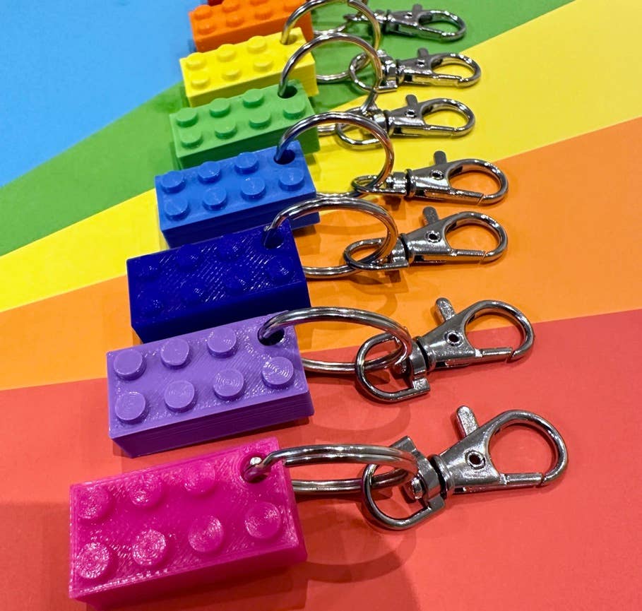 Made Happy Gifts - Wholesale Keychain - Kids - Star, Heart and Brick Zip Compatible with LEGO® Bricks5