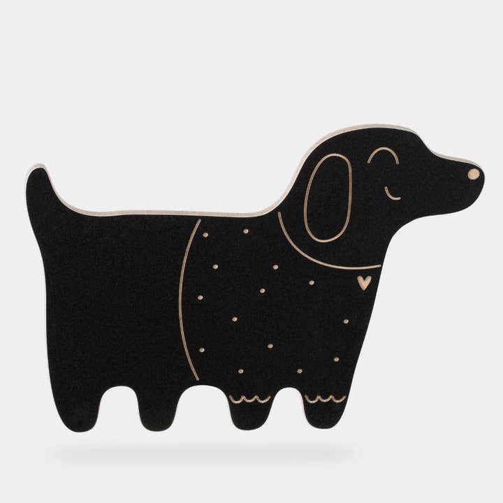 milin - Vente Tableau noir - Enfant et bébé - Chien, tableau noir en forme d'animal/avec craie