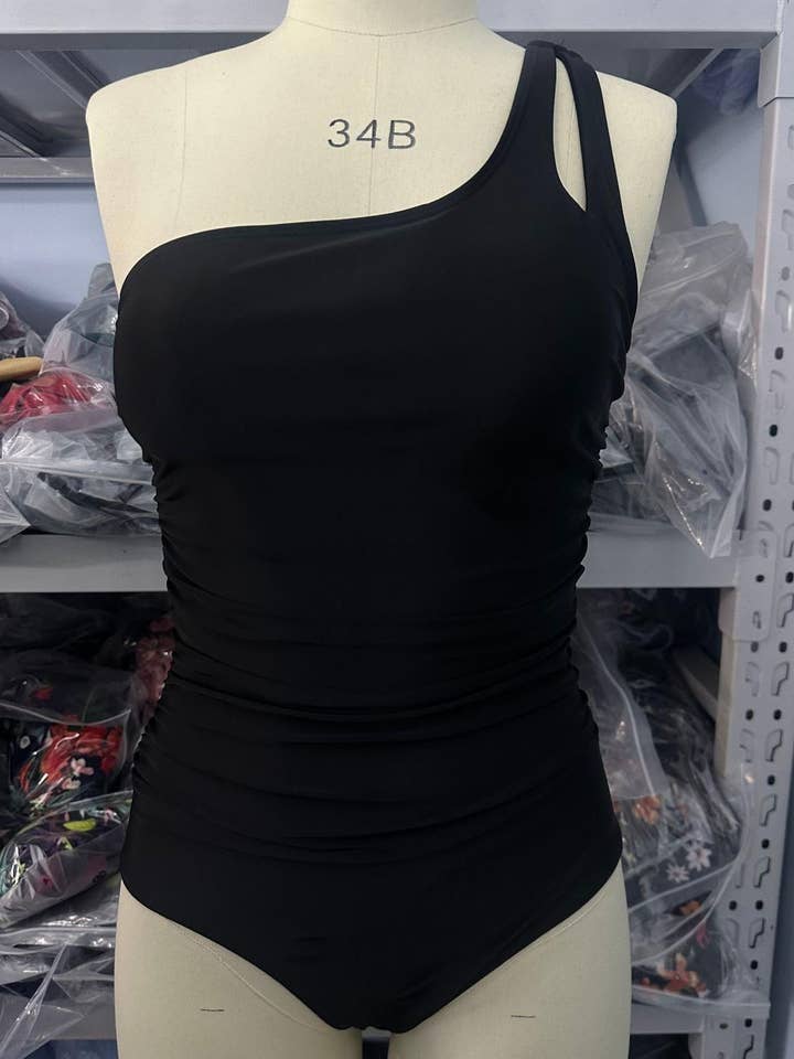 Sea bikini one-shoulder one piece swimsuit for wholesale by HIDDENBRAND