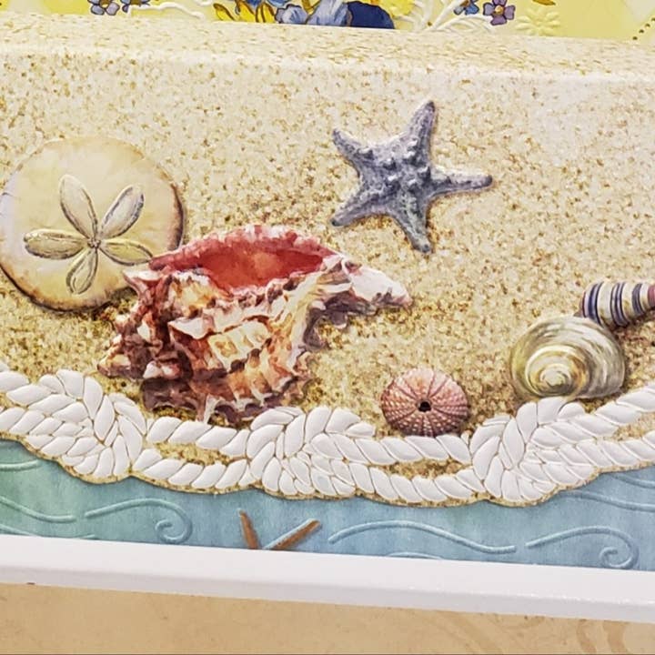 Carol Wilson Fine Arts Inc./For Arts Sake - Wholesale Stationery/Notecard Set - Sea Shell Embossed, Die-Cut Boxed Portfolio Note Ca NCP23431