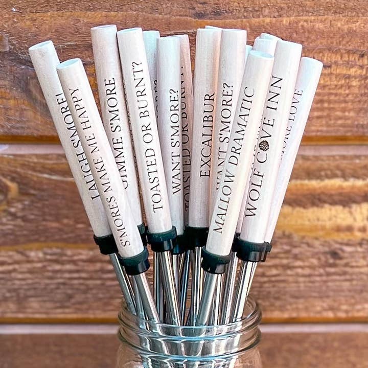 Wild Larch Creative - Wholesale Kitchen Tool/Gadget - 🔥 Personalized S'More Sticks | Marshmallow Roasting Sticks