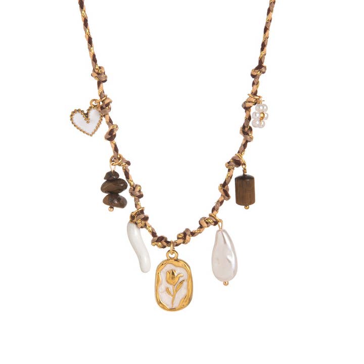 ACCITY - Wholesale Pendant/Charm Necklace - Starfish Pearl Heart Necklace–Dopamine Summer Vibe_CWMM6964