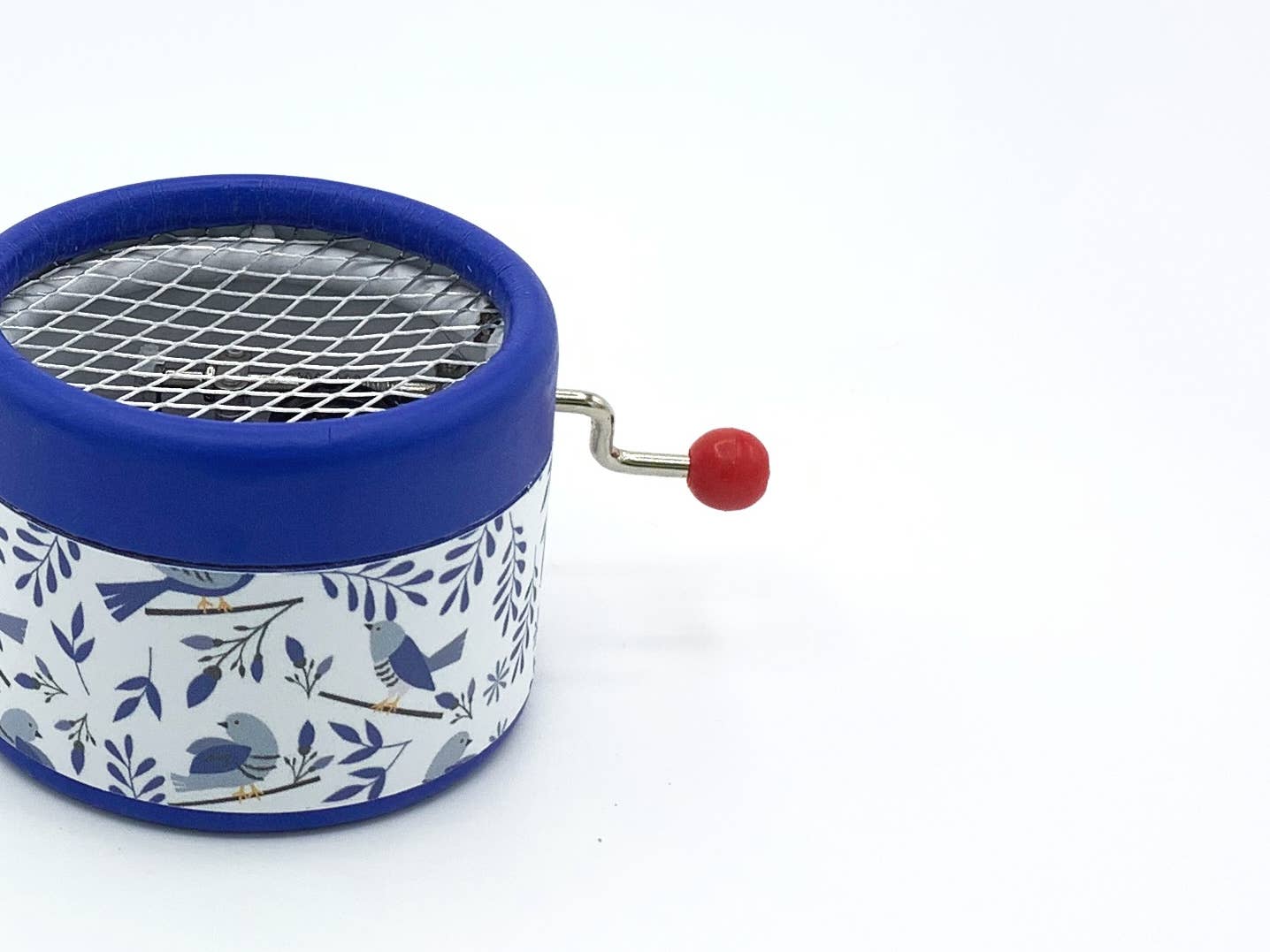 esdemusica by Rocio – wholesale Music box – Child & baby – Round manual music box decorated with a singing birds pattern4