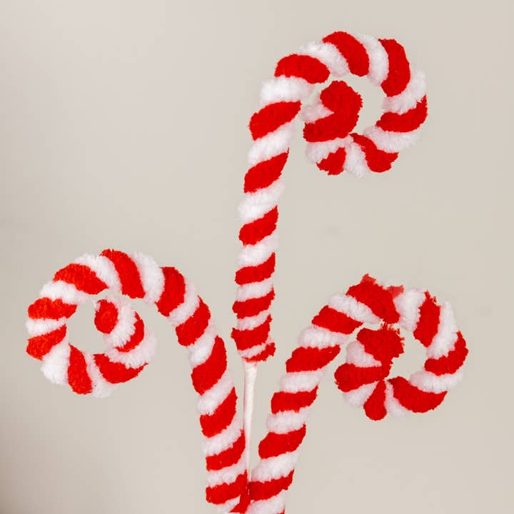 Factory Direct Craft - Wholesale Artificial Christmas Tree - 9" Red and White Candy Canes Pick with Clip3
