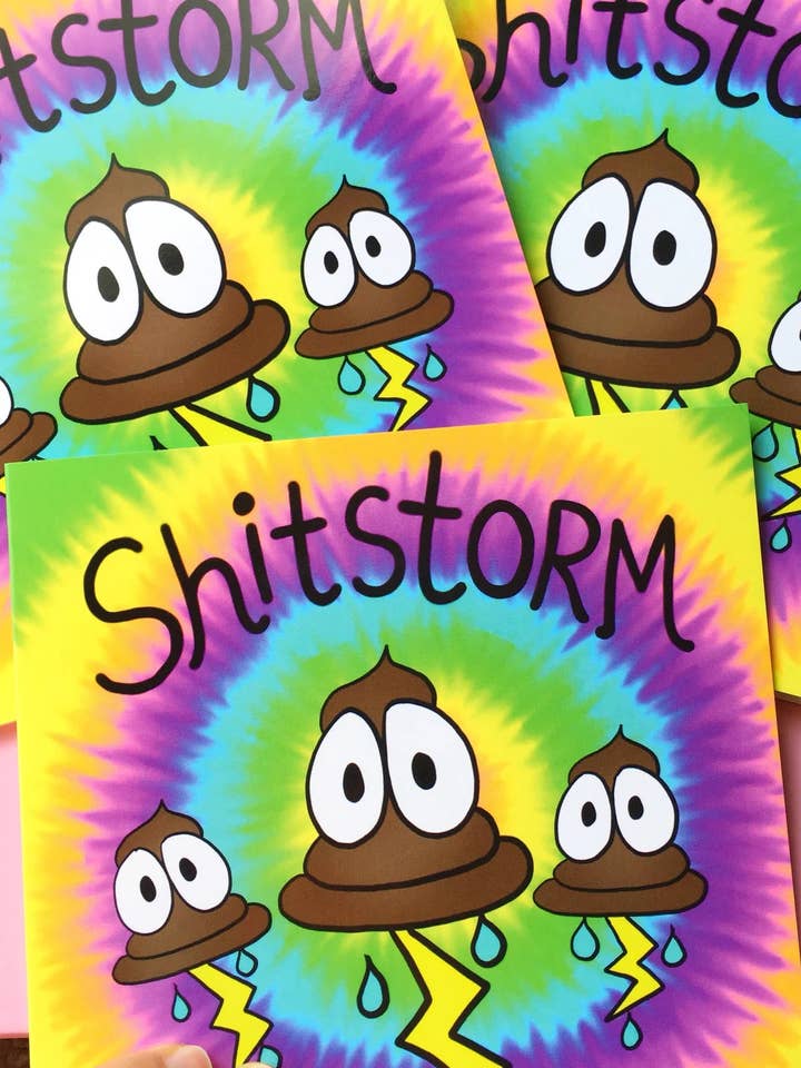 Shitstorm wenskaart, scheidingskaart voor wholesale door On Planet Weird