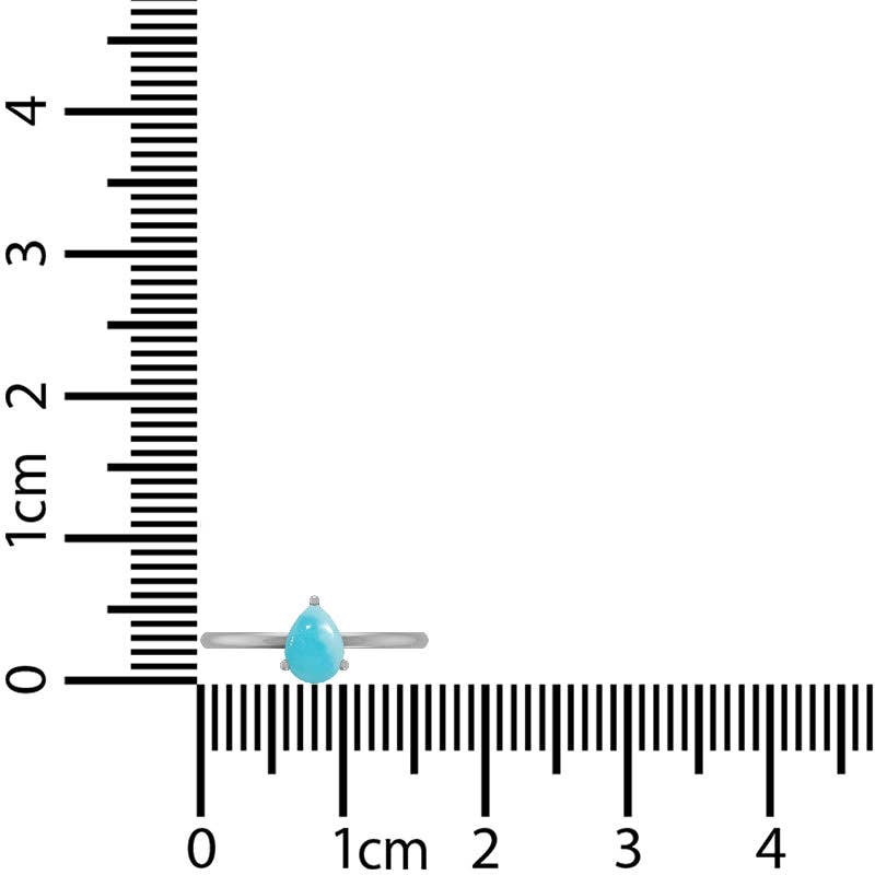 Nature Crafts - Wholesale Ring met een steen/solitaire ring - Nature Crafts natuurlijke larimar stapelbare ringen van sterling zilver met klauwzetting8