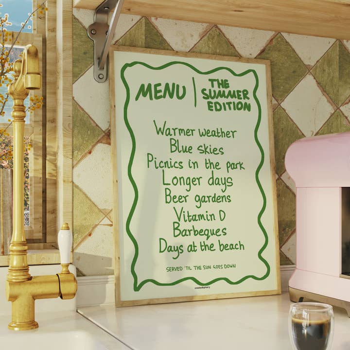 Createdbyharry - Wholesale Art Print - The Summer Menu Print3