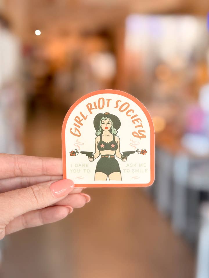 Girl Riot Society Die Cut Sticker - Dale for wholesale by Girl Riot Society by Mosaic Makers Co