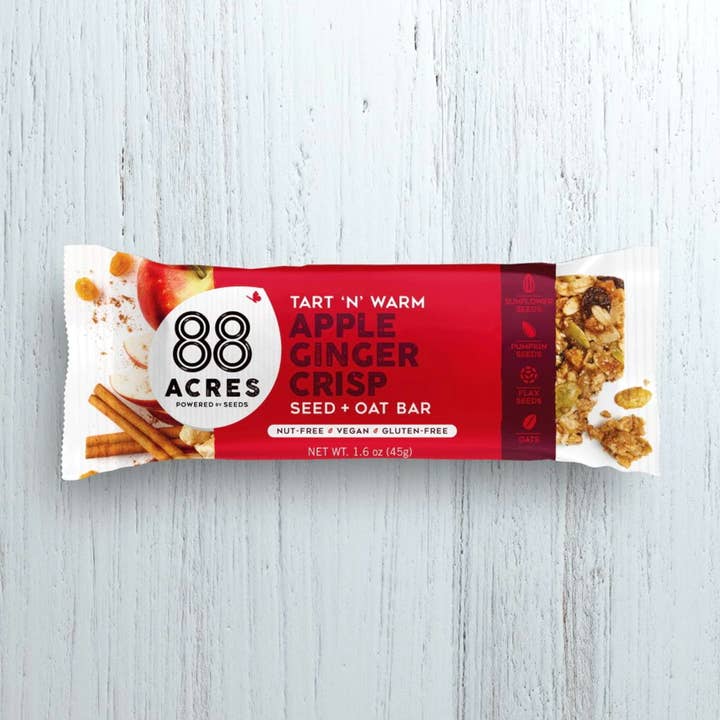 Apple Ginger Crisp Seed + Oat Bar for wholesale by 88 Acres