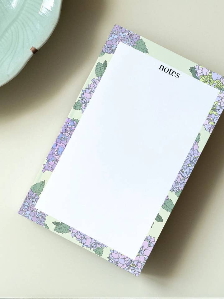 Notitieblok - hortensiabloem voor wholesale door Prints by Emily Marie