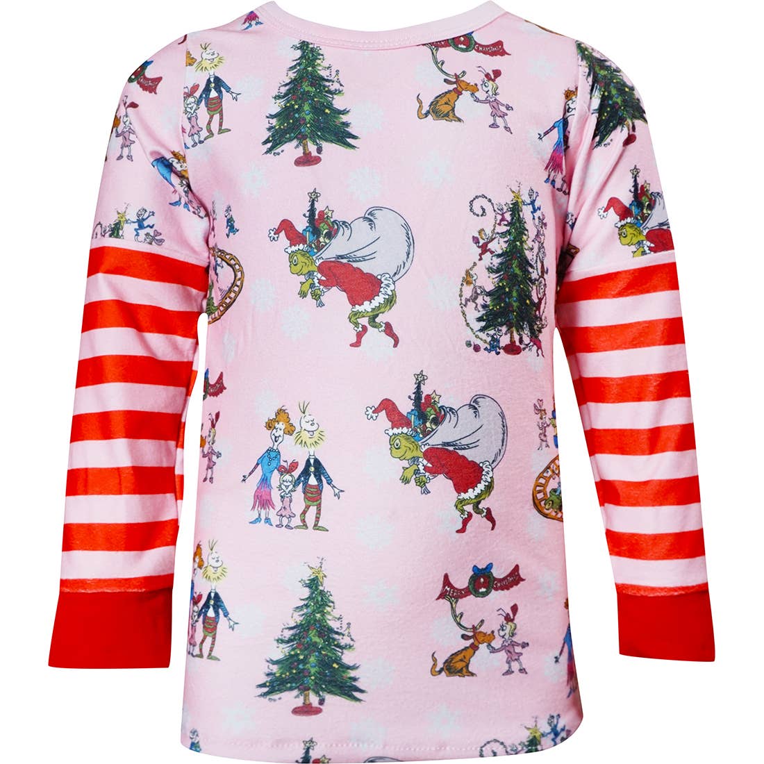Angeline Kids – Conjunto de pijama - Crianças por atacado – Conjunto de 2 peças de pijama feminino inspirado no Grinch de Natal3
