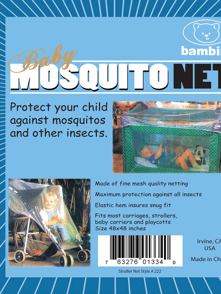 Filet anti-moustiques pour parc et poussette Bambini pour la vente par Bambini Infant Wear inc.