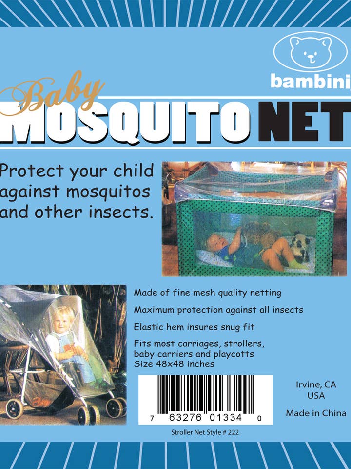 Bambini Play Pen and Stroller Mosquito Net for wholesale by Bambini Infant Wear inc.