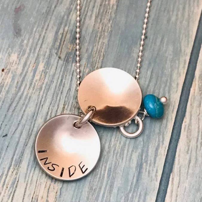 Be Always Happy...Inside Necklace for wholesale by Swirls Jewelry