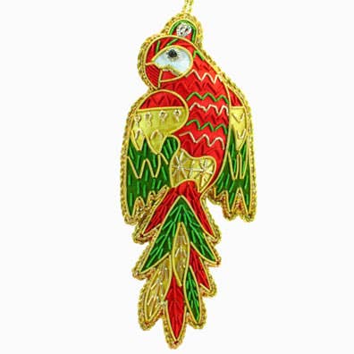 Silk Road Traders - Wholesale Ornament - Handmade, Embroidered Zari Christmas & Valentine Ornaments0