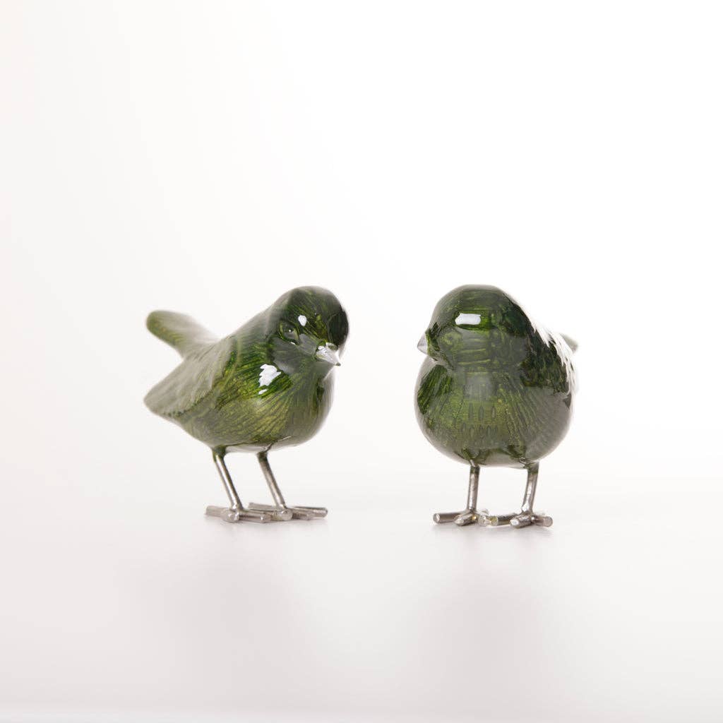 Tilnar Art - Wholesale Decorative Figurine - Brushed Lime Robin 12.5 cm