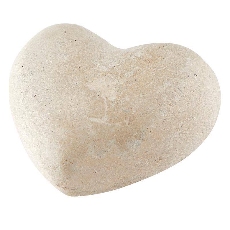 Santa Barbara Design Studio by Creative Brands - Wholesale Decorative Tabletop Object - Small Paper Mache Heart - Natural1