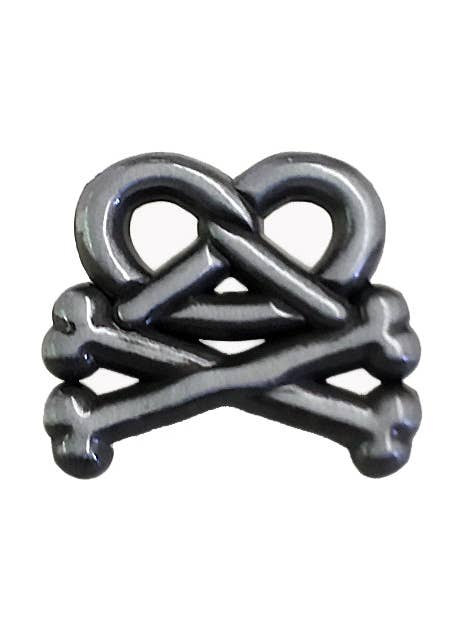 Pretz-Skull & Crossbones Pin for wholesale by South Fellini