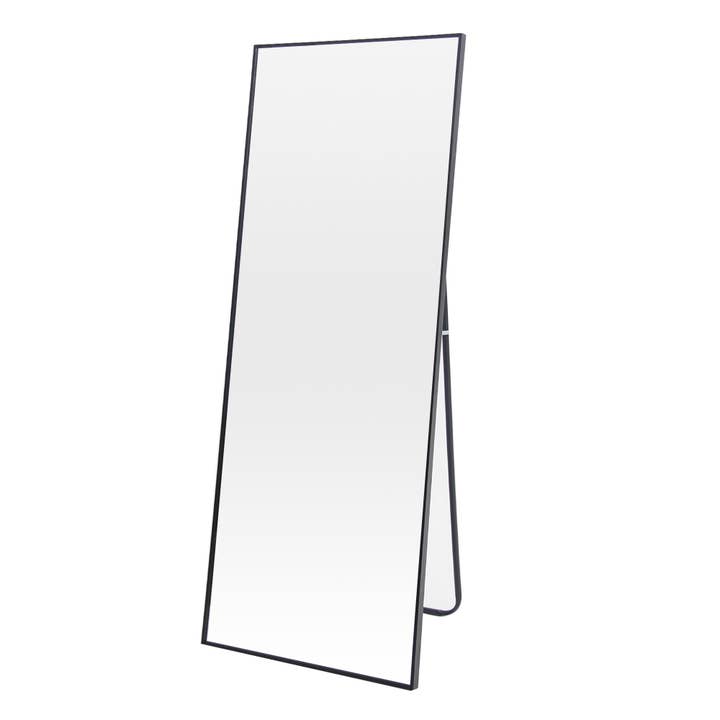 Tempered Mirror 71" x 32" Tall Full Length Mirror with Stand, Black Wall Mounting Full Body Mirror, Metal Frame Full-Length Mirror for Living Room, Bedroom for wholesale on Faire