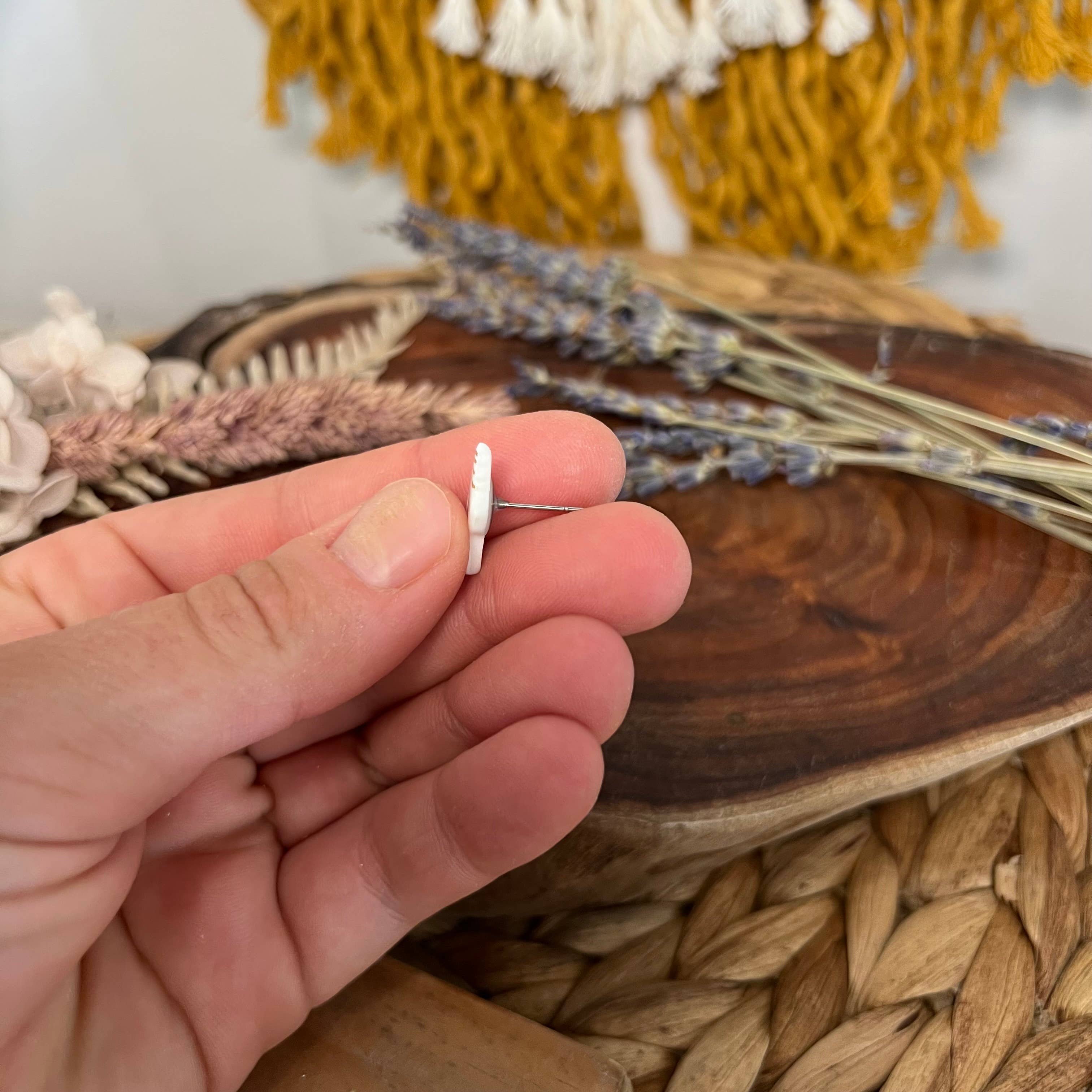 Wolf and Clay Pty Ltd - Wholesale Stud/Post Earrings - Nerissa - Sea Shell - Porcelain Stud Earrings7