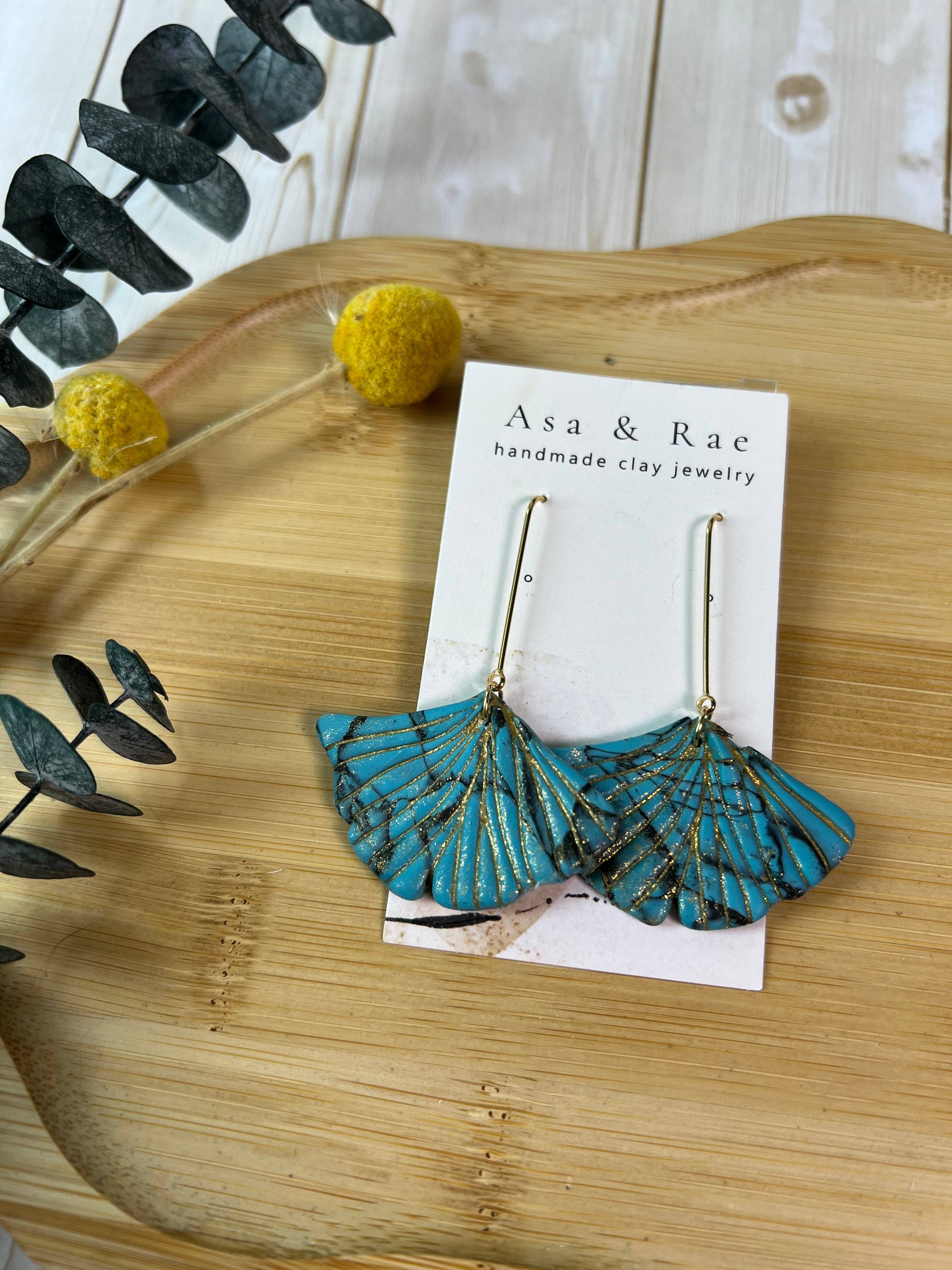 Asa&Rae - Wholesale Dangle Earrings - Ginkgo Leaf Dangle6