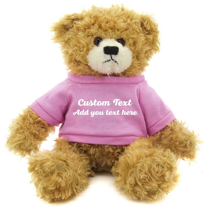 Bege Urso de Pelúcia Bege de 11" com T-shirts Personalizados | Pelúcia Personalizável para venda a revendedores na Faire15