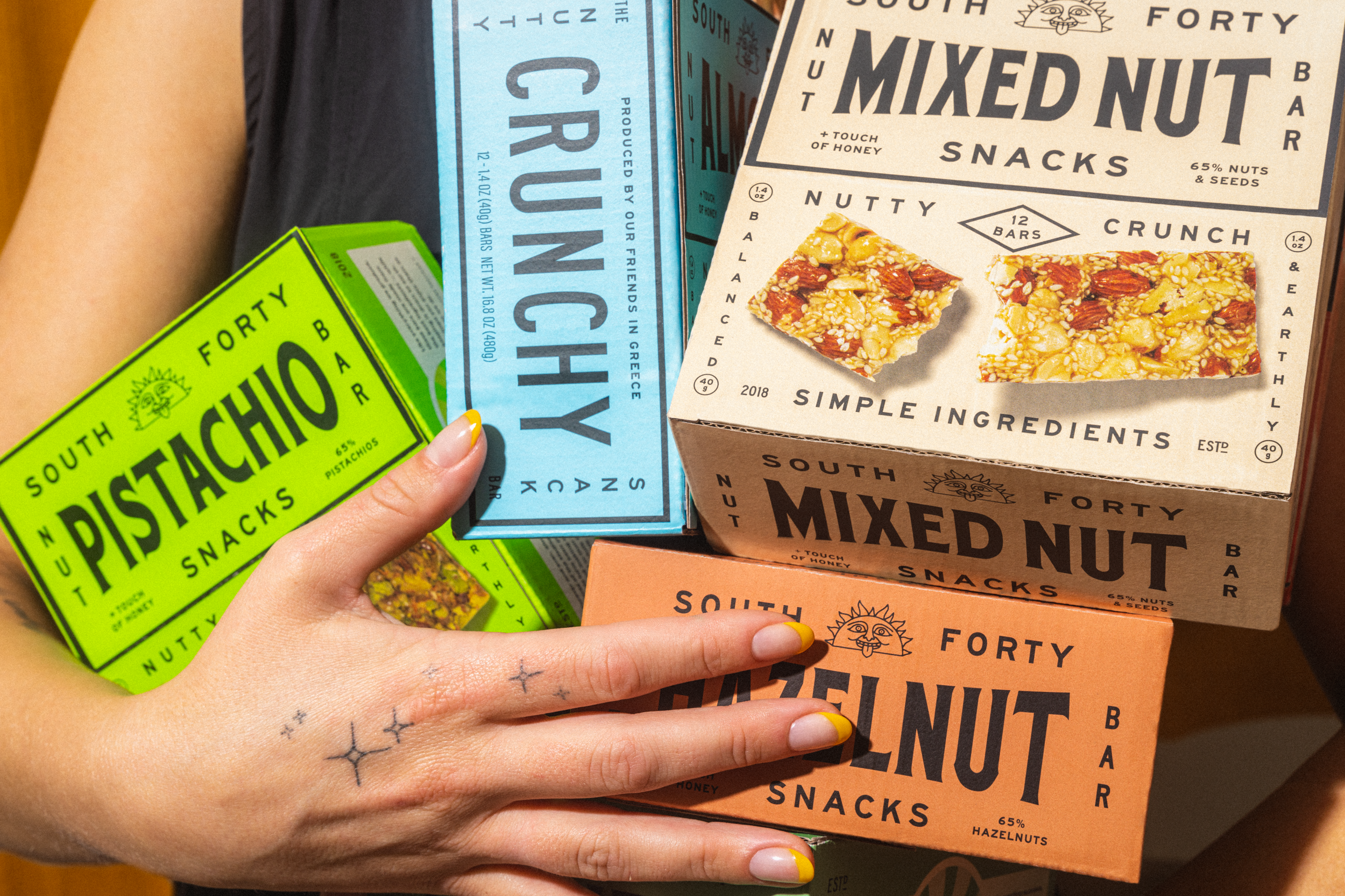 SOUTH FORTY SNACKS COMPANY - Wholesale Snack Bar - 12-Pack, Mixed Crunchy Nut Bar ($1.65 per unit)4