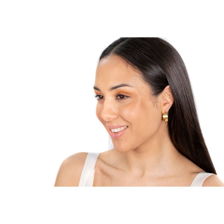 Mountain Creek Jewellery - Wholesale Hoop earrings - EARRINGS S/S YGP SWIRL1