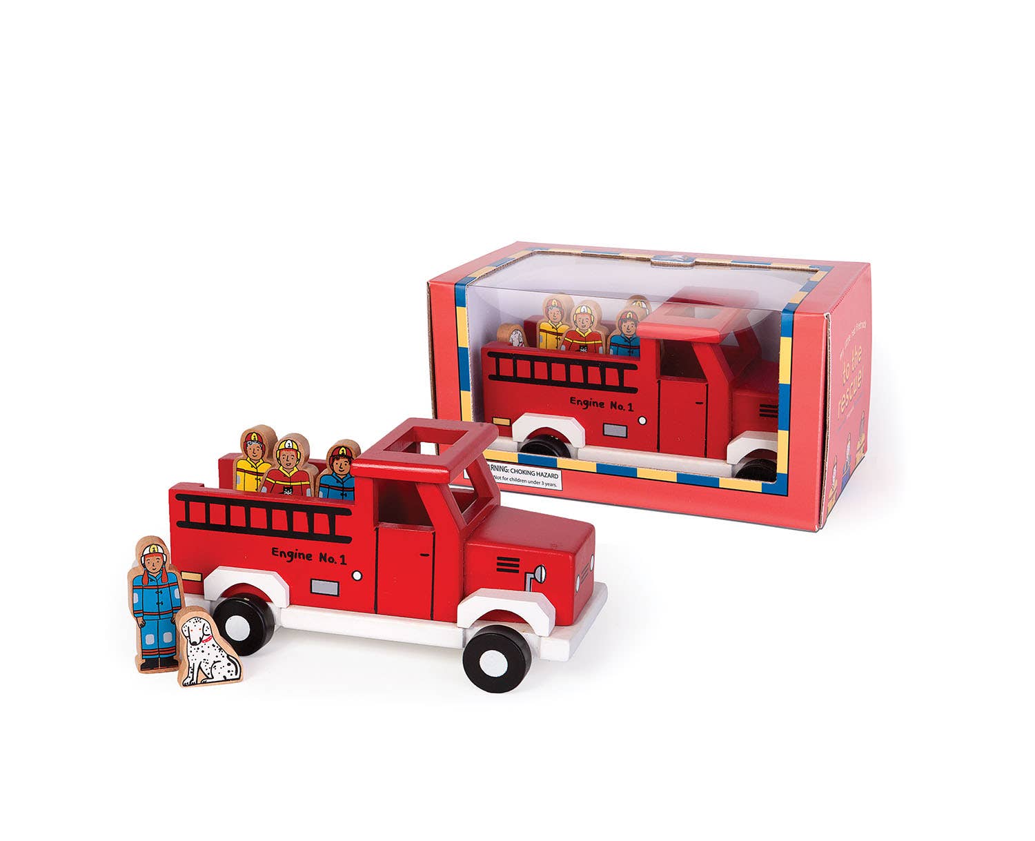 Jack Rabbit Creations - Wholesale Toy Car/Truck - Kids - To The Rescue Magnetic Fire Truck