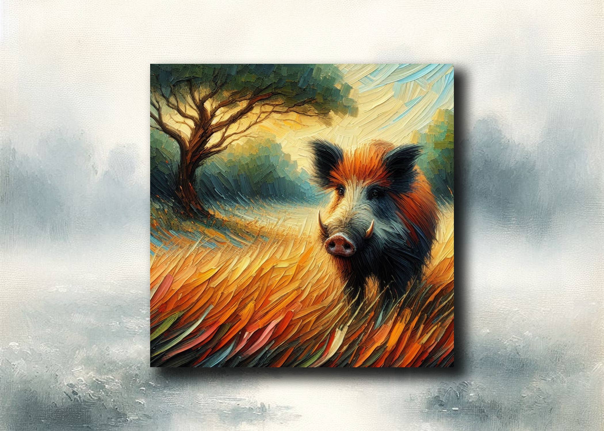 frostedgrey - Wholesale Magnet - Wild Boar Fridge Magnet 55x55mm0
