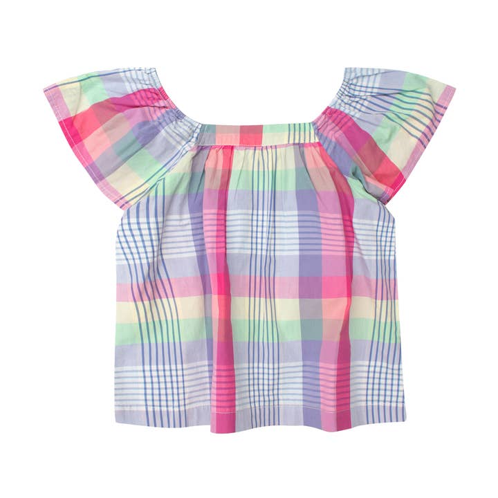 Girls Flutter Short Sleeve Blouse for wholesale by Silver Jeans