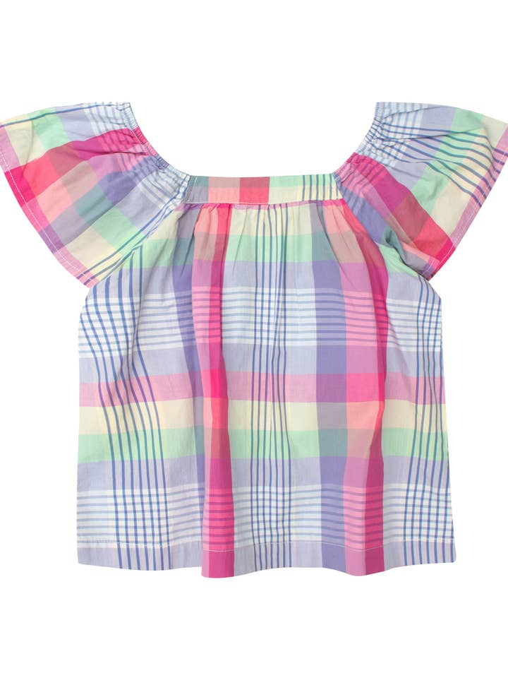 Girls Flutter Short Sleeve Blouse for wholesale by Silver Jeans