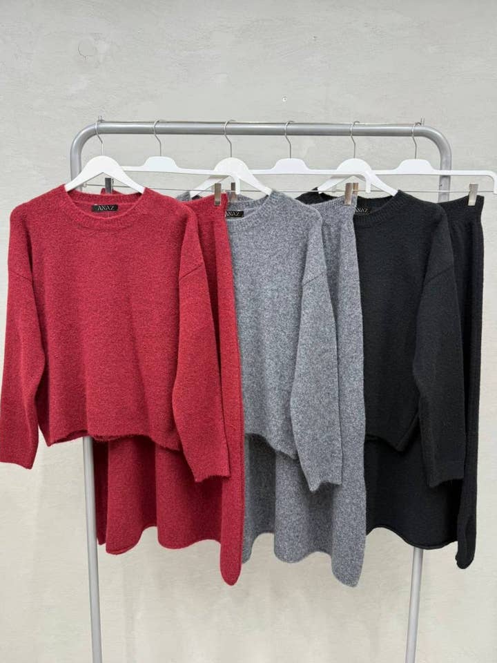 Anaz - Wholesale Top & Skirt Set - Women's - Skirt Sweater Set3